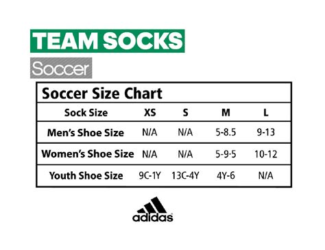 Adidas socks size conversion